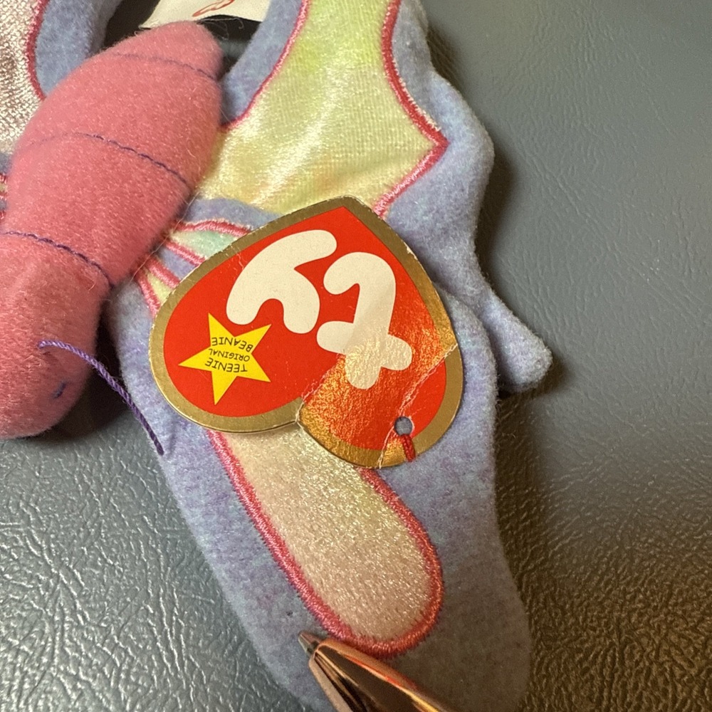 TY Original‎ Beanie Babies Lot Of 4  Peace '96 Flitter '99 One Flitter Is Teenie - Picture 13 of 13